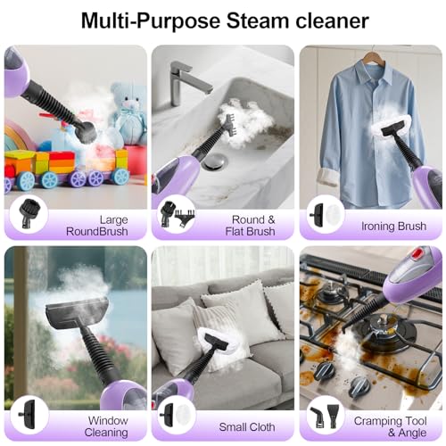 Steam Mop Cleaner with Detachable Handheld Steamer, 10-in-1 Multi Accessories, 13.5 OZ Water Tank & 20FT Power Cord P436920