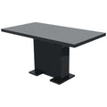 Extendable Dining Table High Gloss Black O363