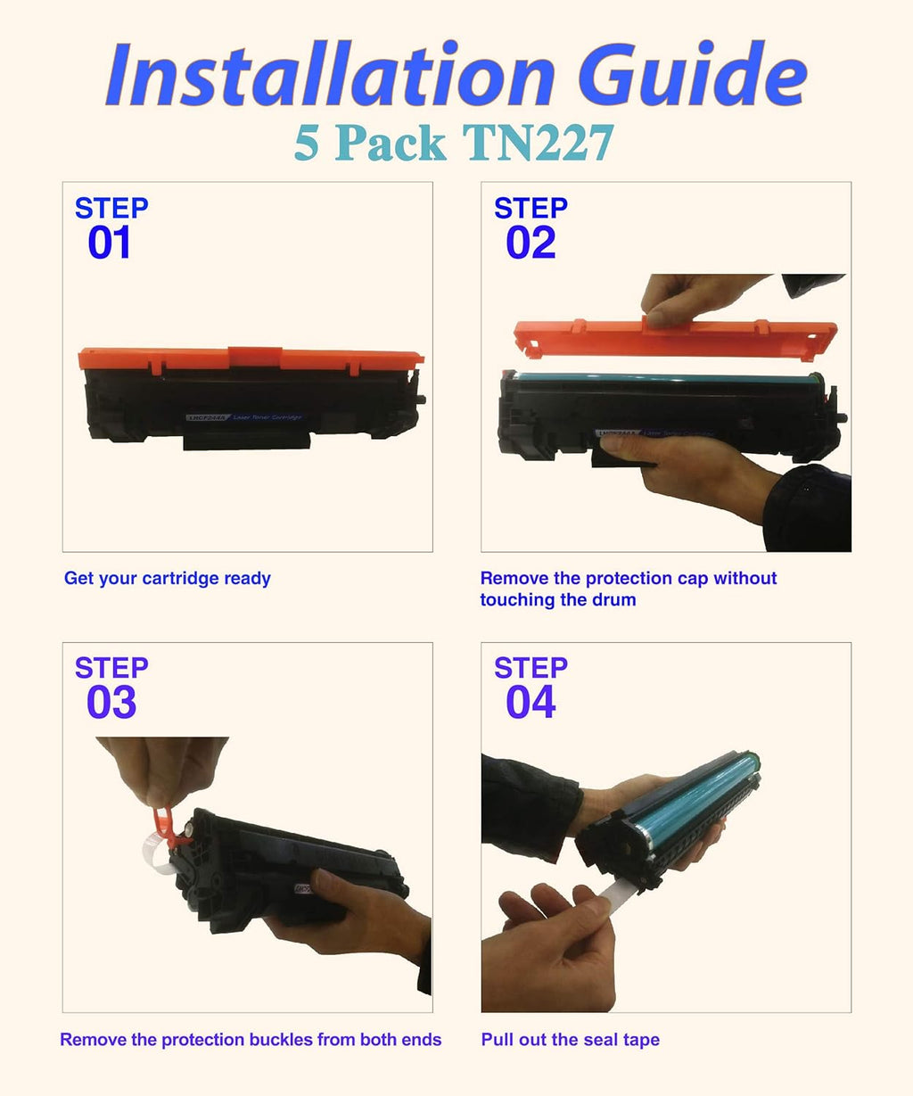 Compatible TN227 Toner Cartridge Replacement 5-Pack H3353