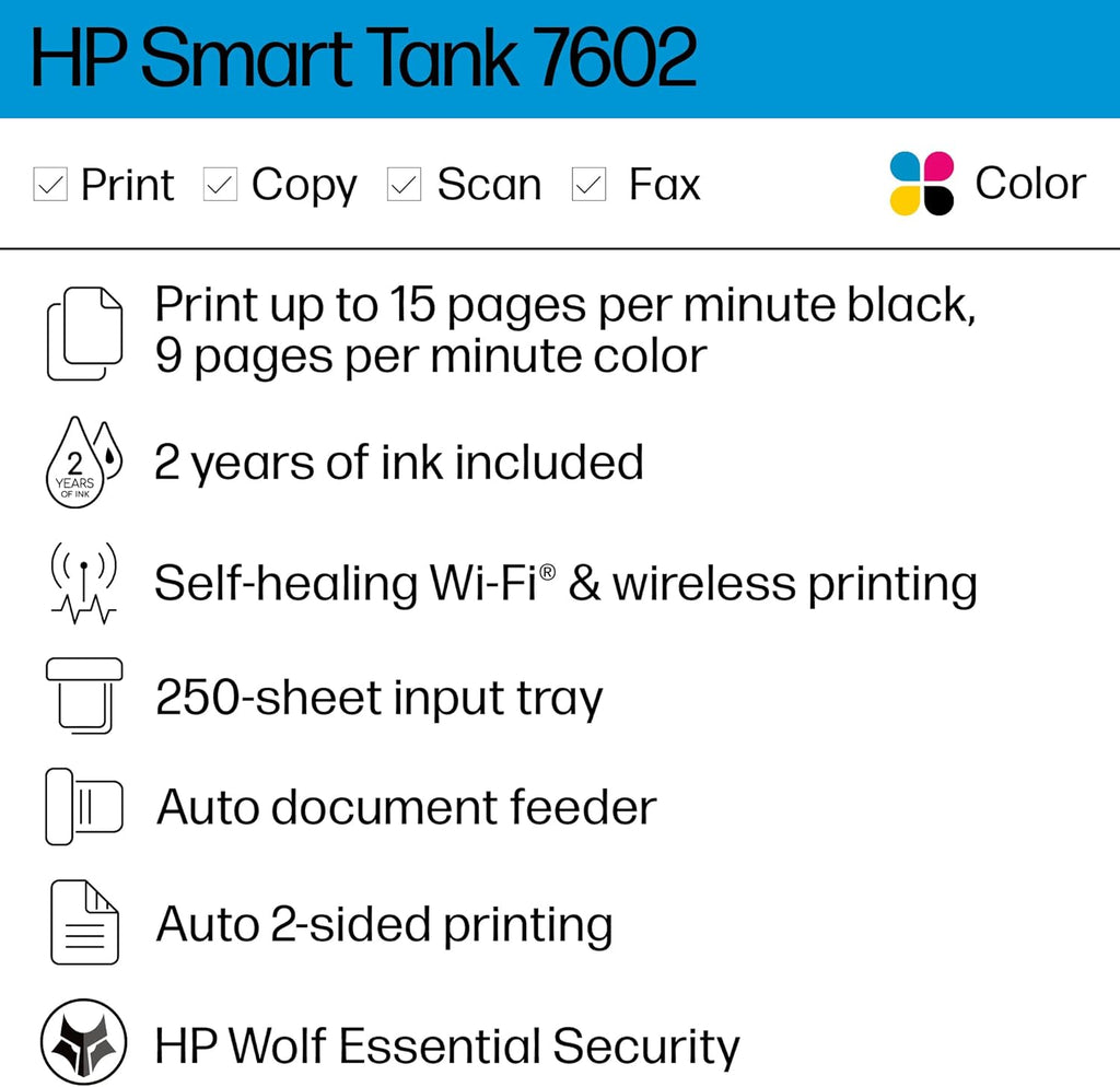 Wireless All-in-One Ink Tank Printer with Refillable Ink Tank R771713