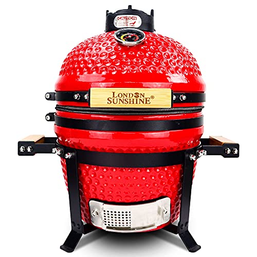 Red 13 inch Portable Ceramic Charcoal Kamado Grill K5532