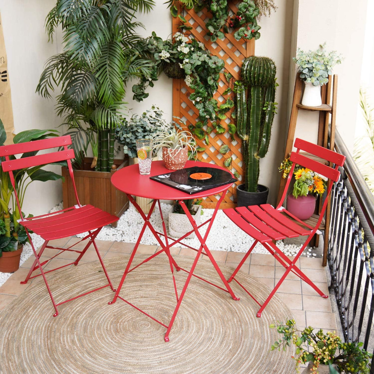 3pc Metal Folding Bistro Set M794