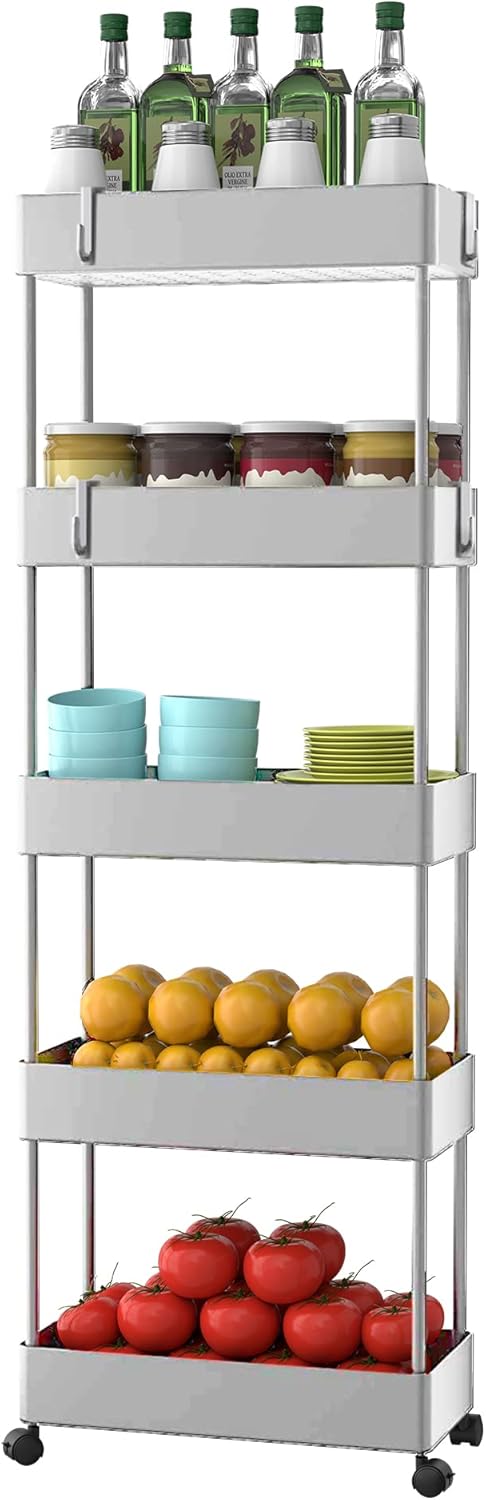 5 Tier Rolling Storage Cart C967009