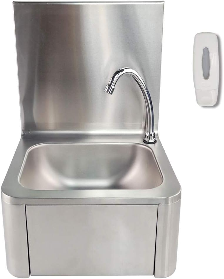 Stainless Steel Wall Mount Hand Wash Sink with Faucet D731813