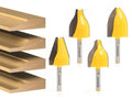 4 Bit Vertical Raised Panel Router Bit Set 1/4-Inch Shank K222142