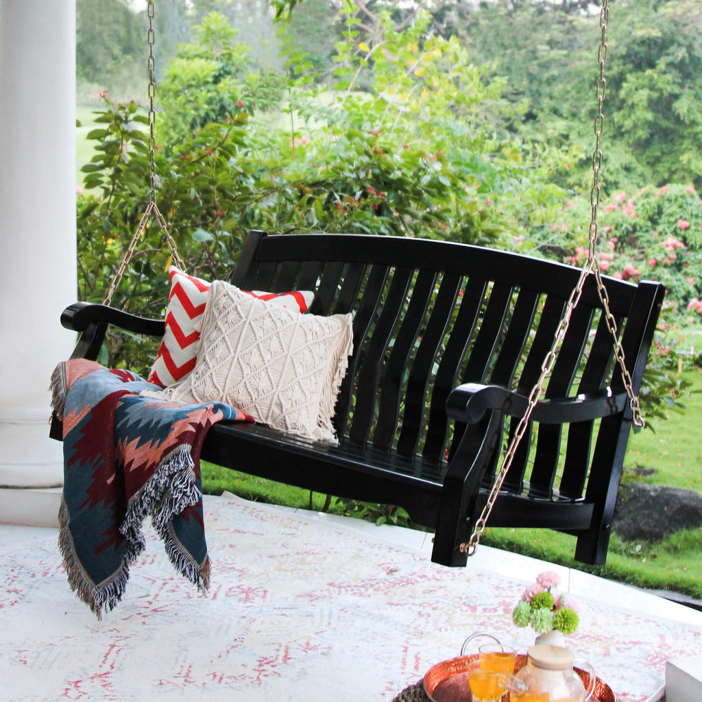 Mahogany Wood Porch Swing Q9116