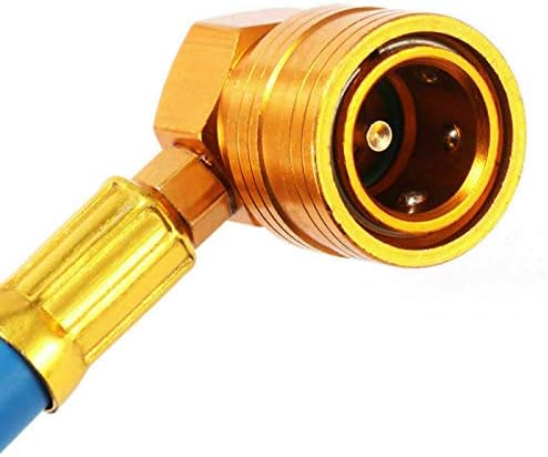 R134A AC Refrigerant Charge Hose Kit with 100PSI Pressure Gauge J600