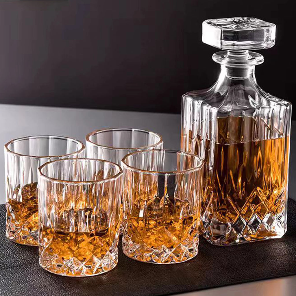Whiskey Decanter Set with Glasses, 5Pcs Z4322
