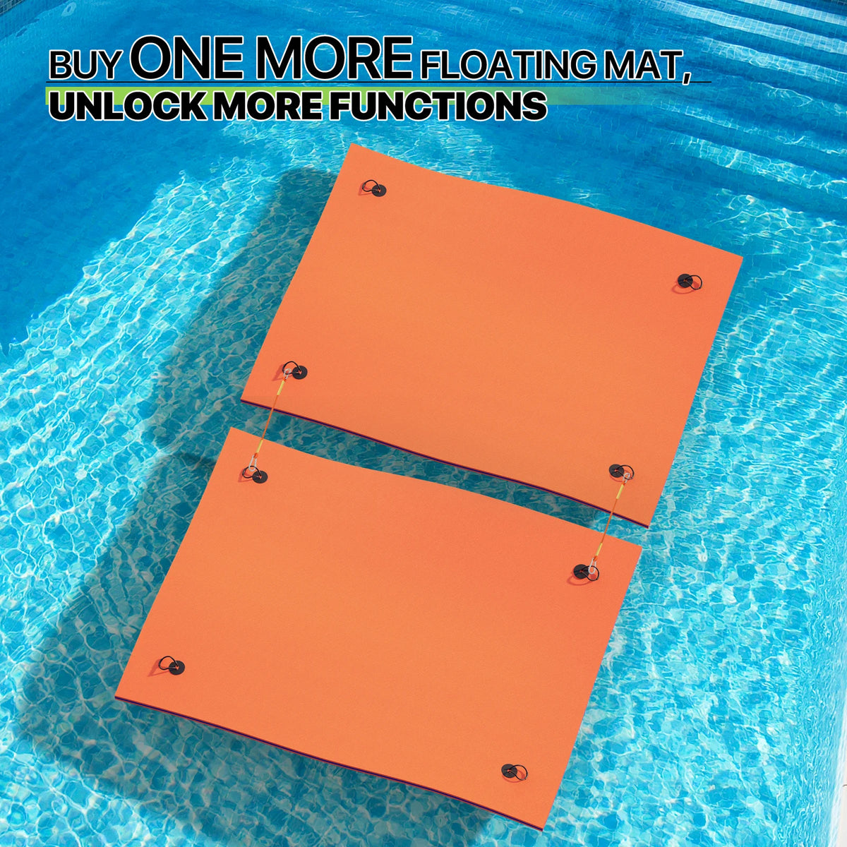 8' x 6' Orange XPE Foam Floating Water Mat G793