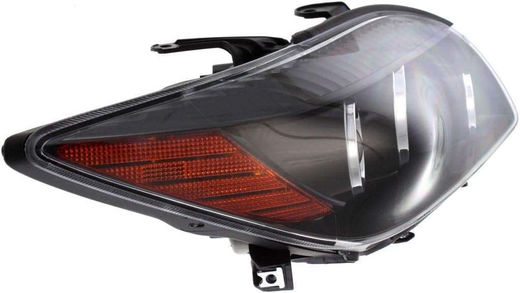Passenger Side Head Light Assembly Black Housing D876