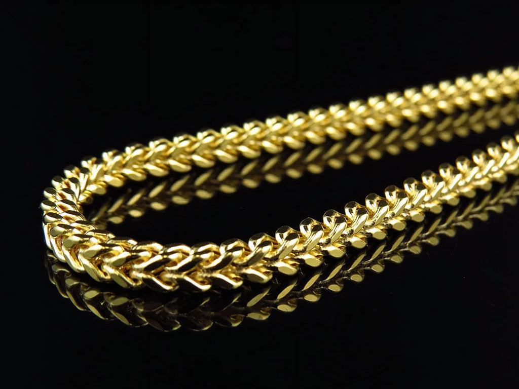 10k Yellow Gold Franco Box Cuban Chain Necklace 3.5 MM 24-40 Inch E989