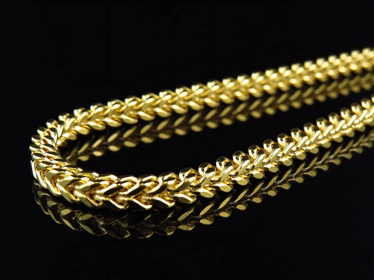 10k Yellow Gold Franco Box Cuban Chain Necklace 3.5 MM 24-40 Inch E989