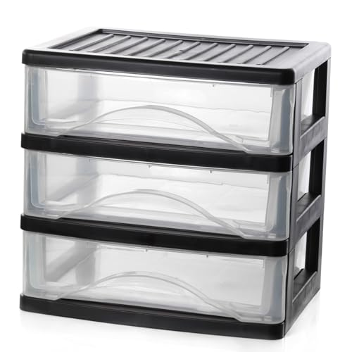 Medium 4 Drawer Clear Stacking Desktop Organizer E187070