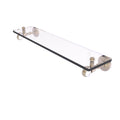 16 in. Glass Shelf with Twisted Accents Unlacquered Brass O137084