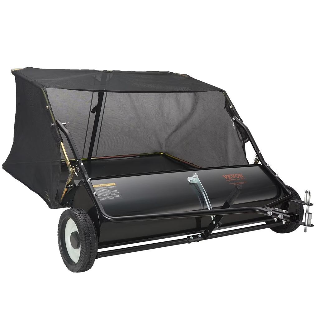 Tow Behind Lawn Sweeper 44 Inch, 25 cu. ft Leaf & Grass Collector E183154