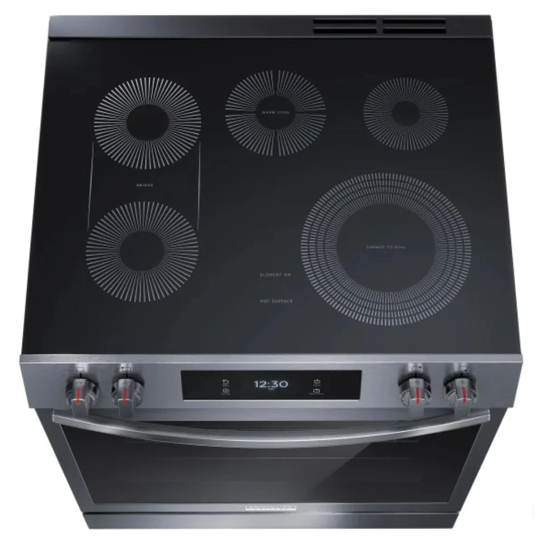 30 In 6.2 Cu Ft Electric Convection 5-Burner Range with Air Fry V3989