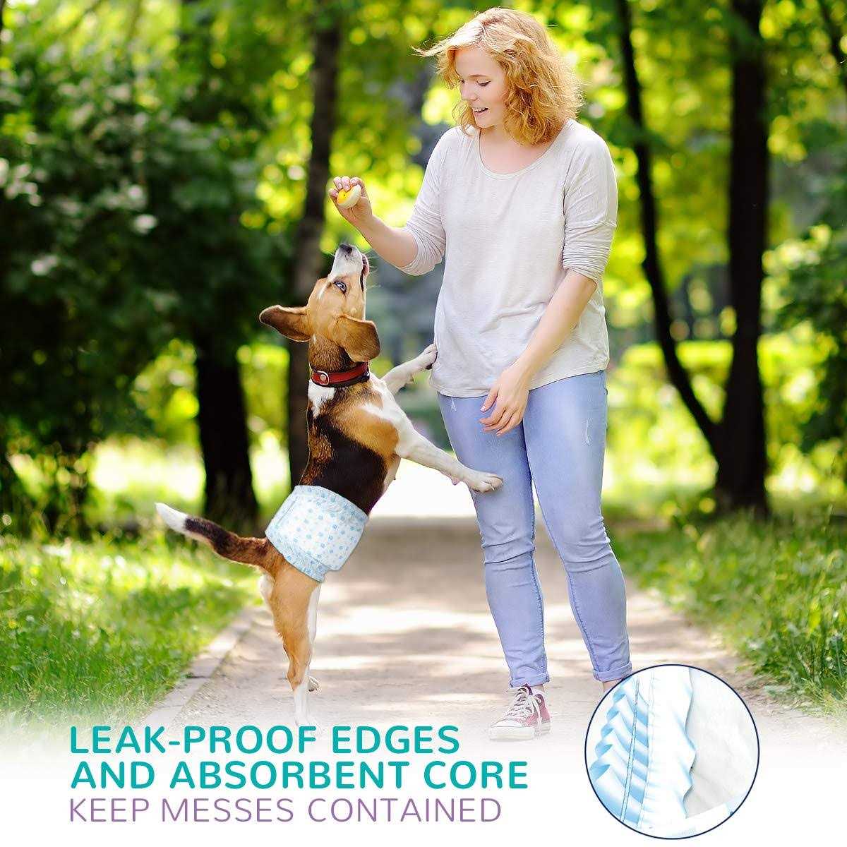 Absorbent Male Dog Wraps Belly Bands with Leak Protection N77270