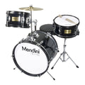 16 inch 3-Piece Kids Junior Drum Set with Adjustable Throne Metallic Black L4366