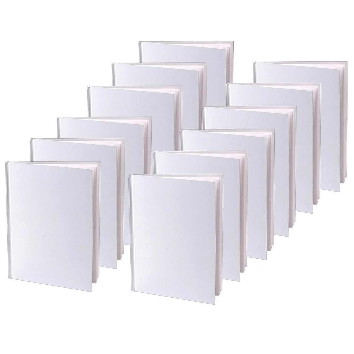 Hardcover Blank Book 6" x 8" Portrait White Pack of 12 A760