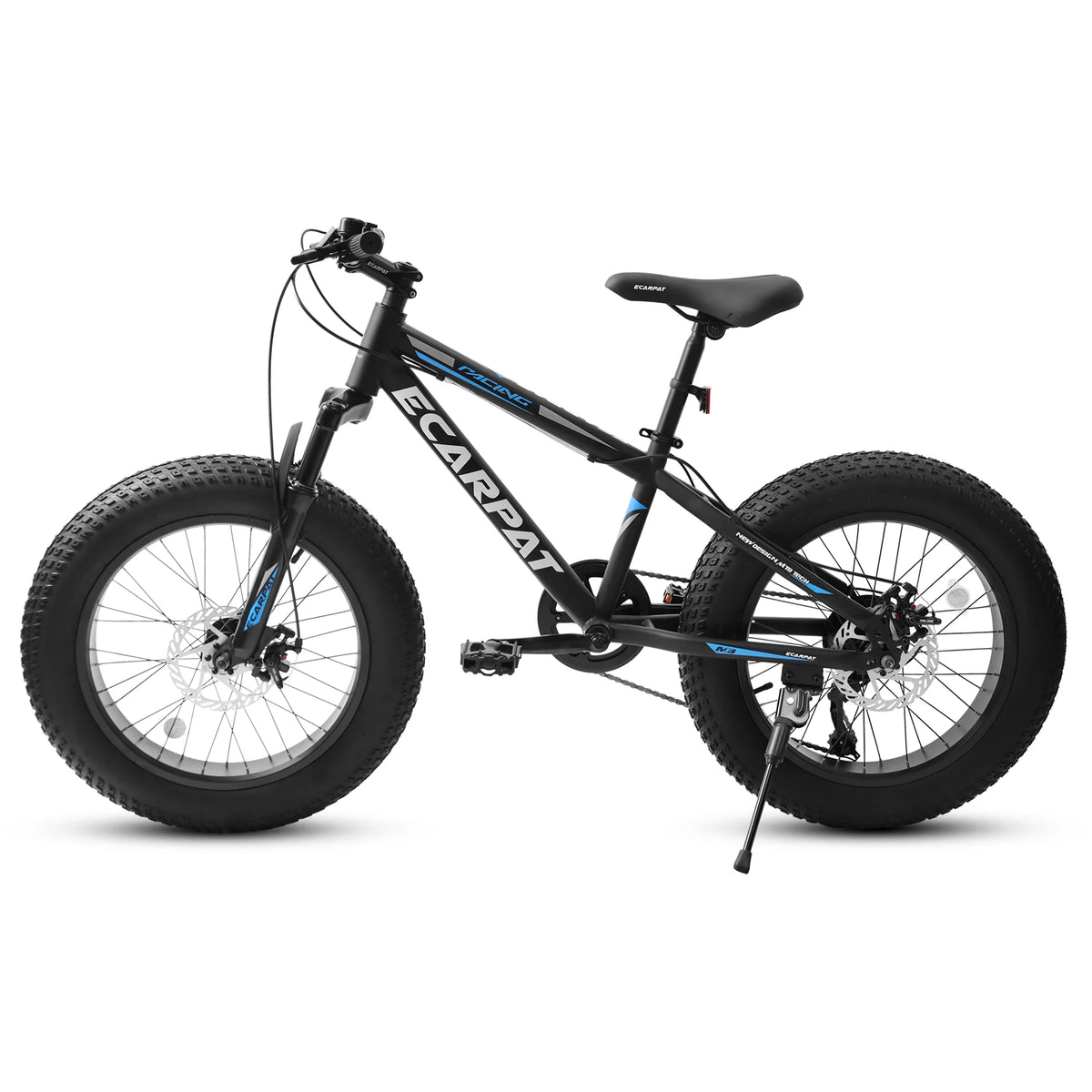 20 inch Black Fat Tire Bike with Disc Brakes 7 Speed L96229