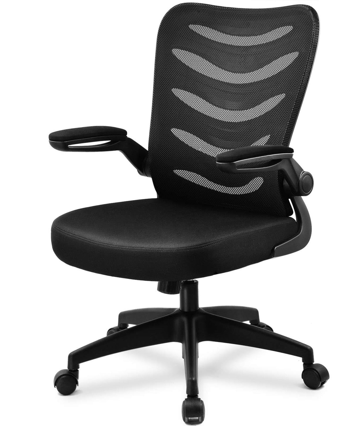 Black Ergonomic Office Chair with Flip Up Arms T290