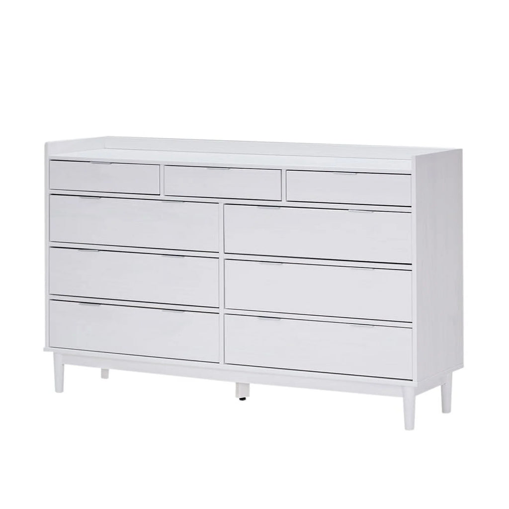 White 9 Drawer Solid Wood Dresser T683849