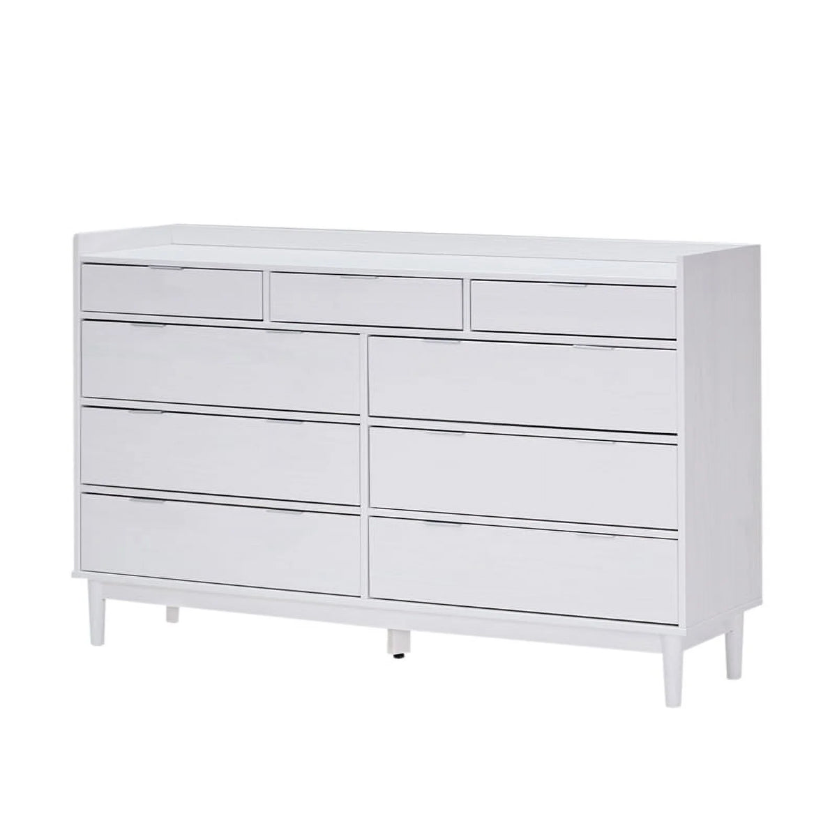 White 9 Drawer Solid Wood Dresser T683849