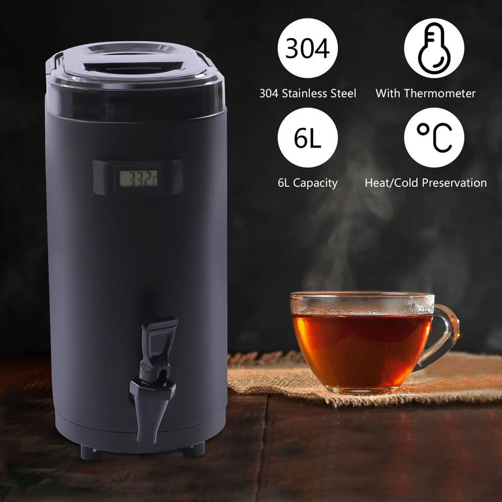 10L Insulated Stainless Beverage Dispenser with Thermometer Z5698