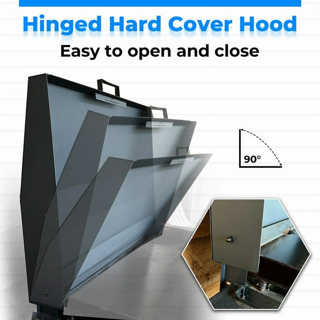 36 in Griddle Hood Lid Black BBQ Hard Cover H856