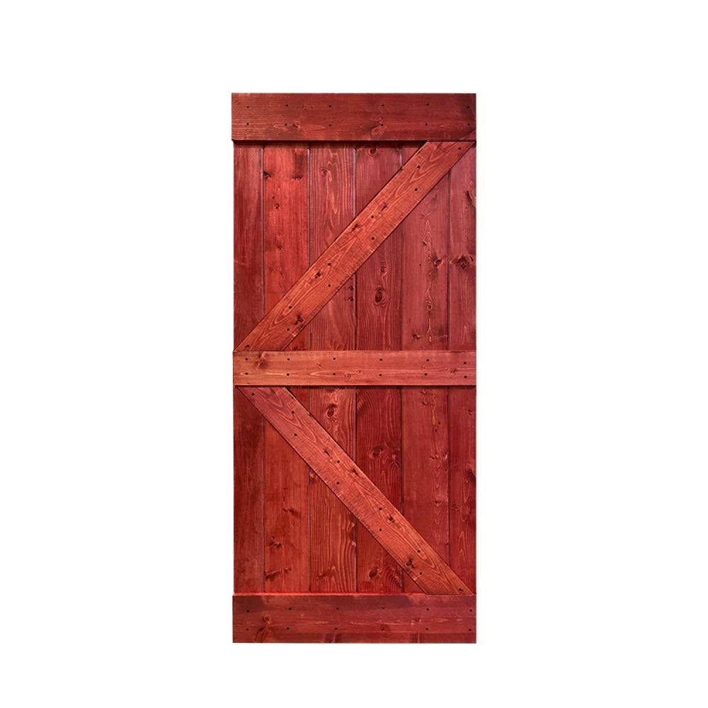 42 in. x 84 in. Solid Pine Wood Interior Sliding Barn Door Slab I91894