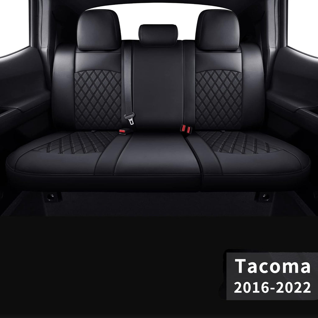 Black & Red Faux Leather Seat Covers F21047