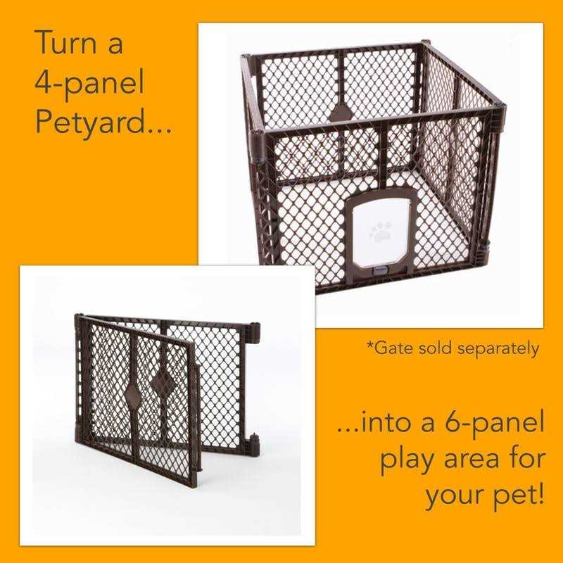 Brown Two-Panel Pet Gate Extension L305698