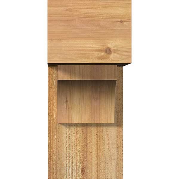 8x22W x 18x22D x 18x22H Western Red Cedar Bracket with Offset Brace Q13302