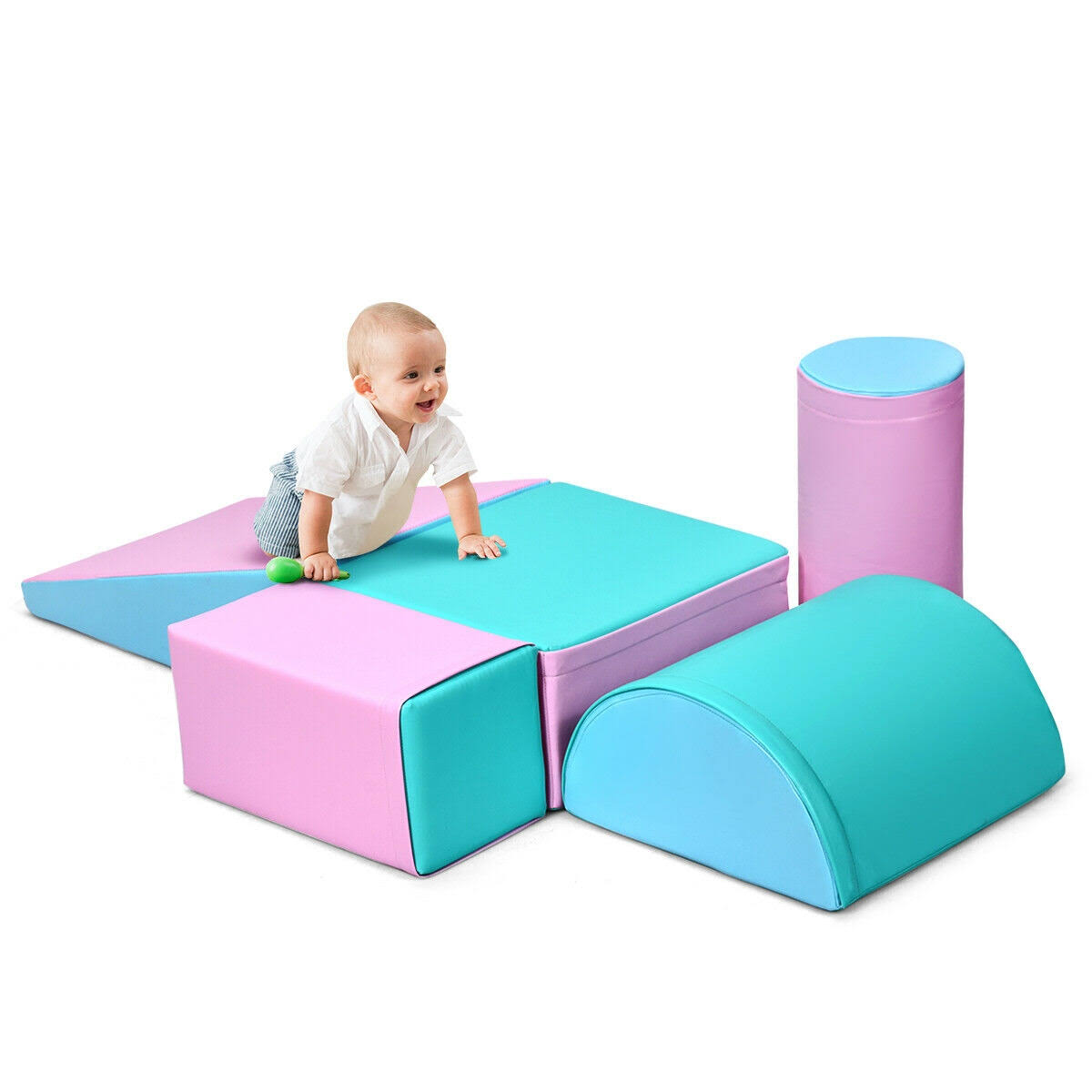 5-Piece Climb Activity Play Foam Blocks Pink G51029