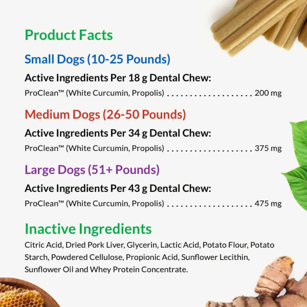 All Natural Canine Dental Chews Sticks P962014
