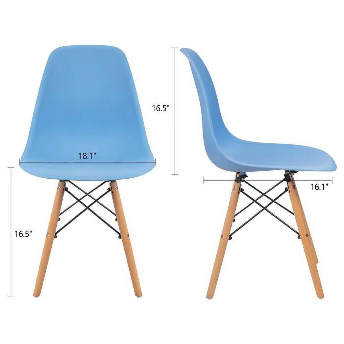 Blue Set of 4 Dining Chairs L610
