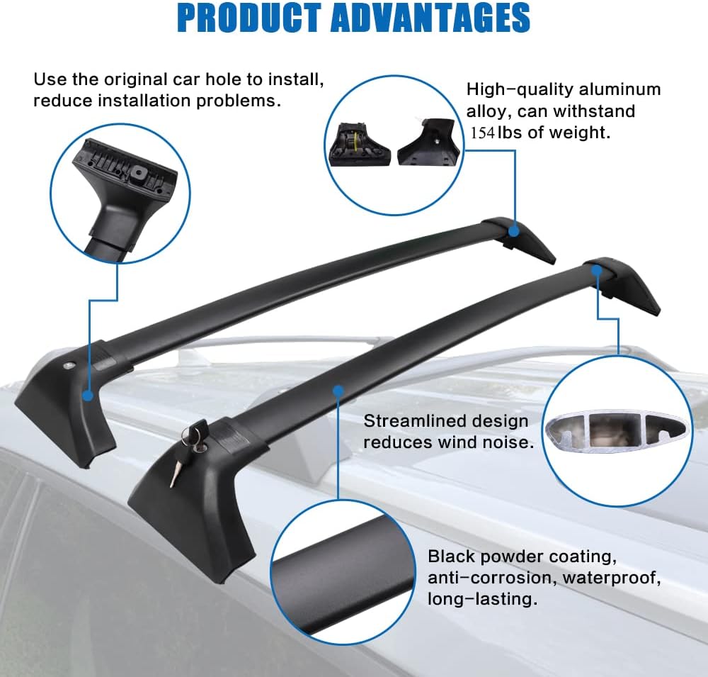 Lockable Heavy Duty Cross Bar Roof Rack Cargo Bar K217