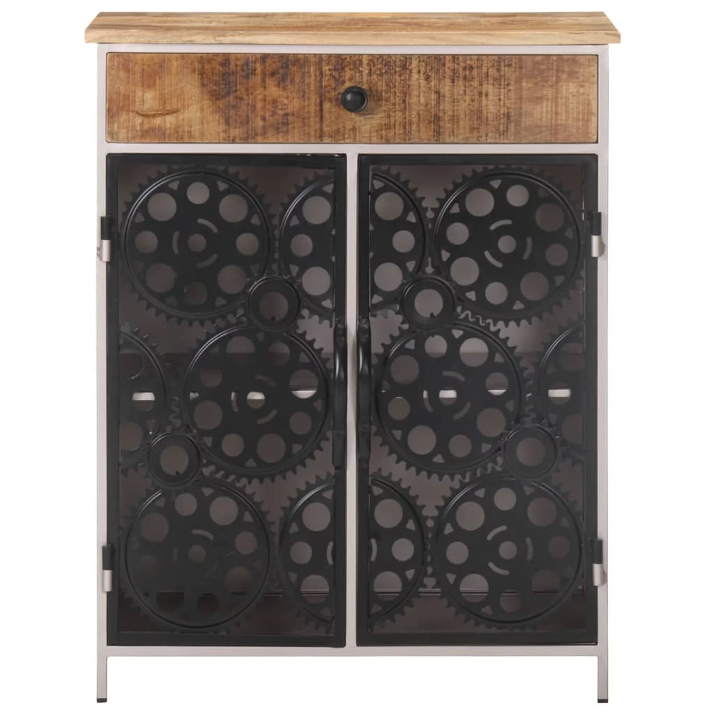 Rough Mango Wood & Iron Sideboard I52134