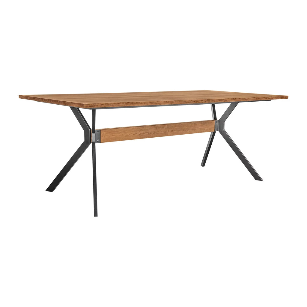 79 Inch Rectangular Wooden Dining Table with Trestle Base M856
