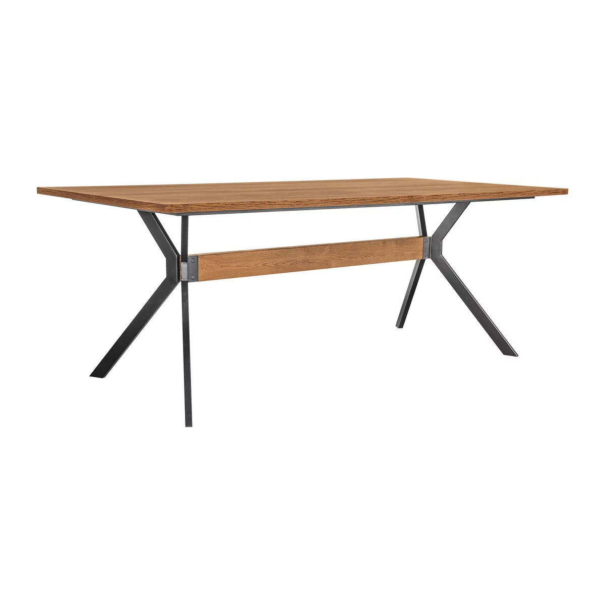 79 Inch Rectangular Wooden Dining Table with Trestle Base M856