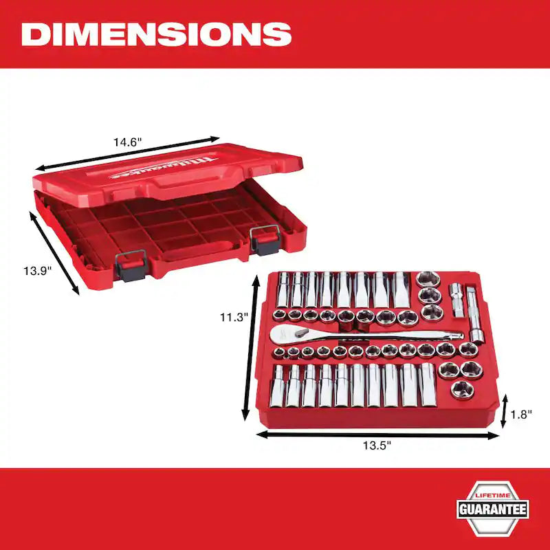 1/4 in. and 3/8 in. and 1/2 in. Drive SAE/Metric Ratchet and Socket Mechanics Tool Set (153-Piece) T20480