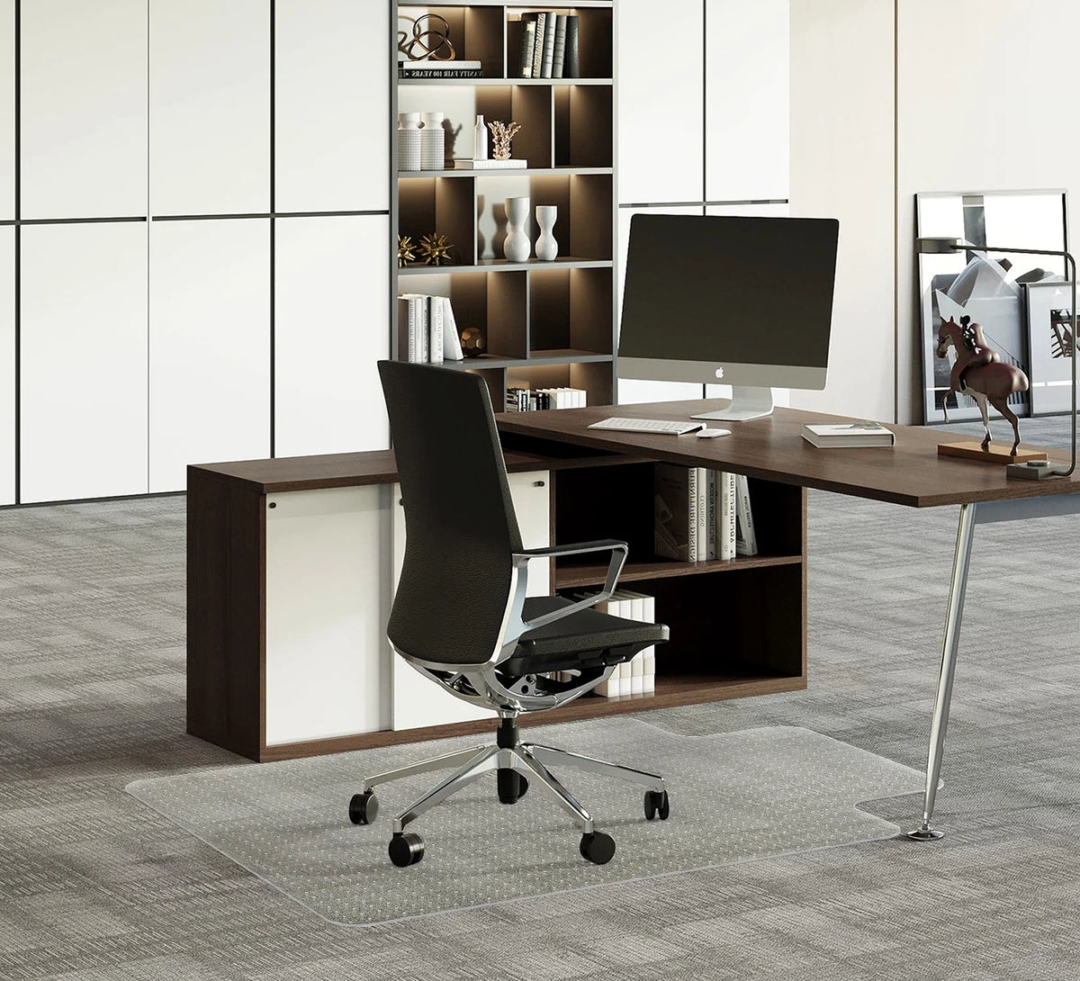 Office Chair Mat for Low Pile Carpet, 30'' x 48'' D8475