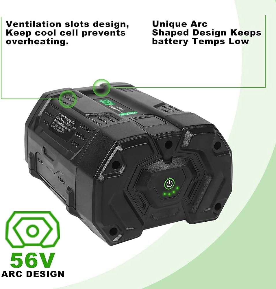 56 Volt 7.5 Ah Lithium Battery Replacement 7500mah with Power Indicator B857
