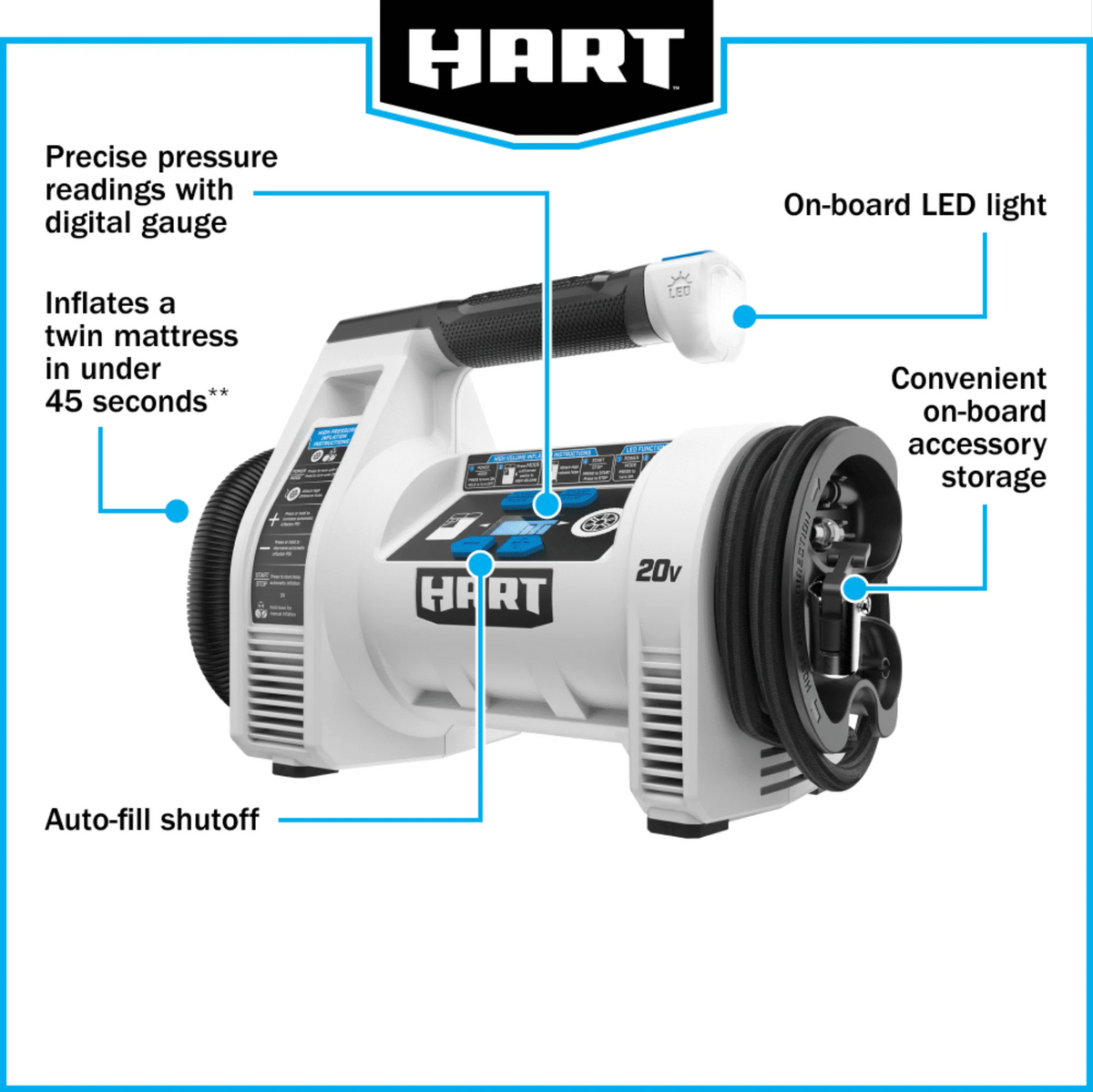 Cordless Dual Function Digital Inflator K18848