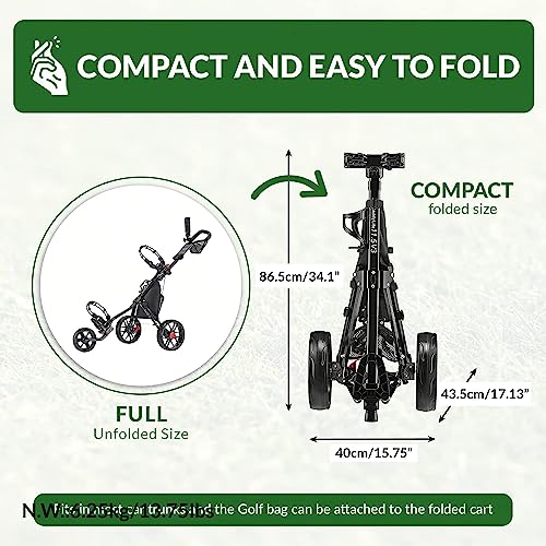 3 Wheel Lightweight Golf Push Cart A361605