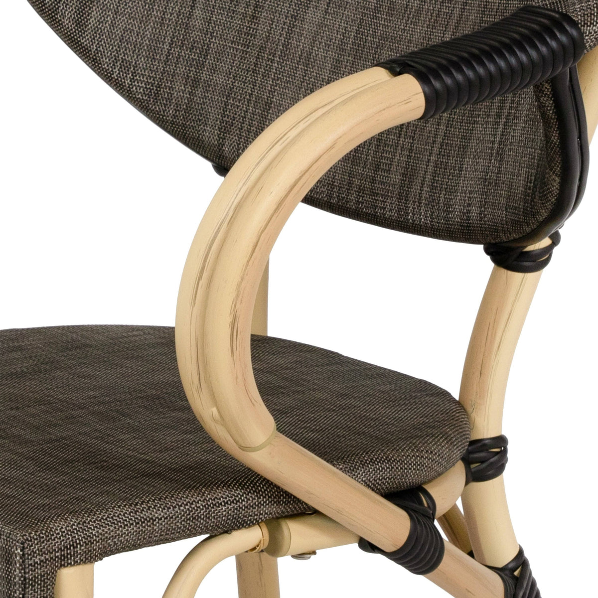 Natural Tone Patio Side Chairs Set of 2 A130009