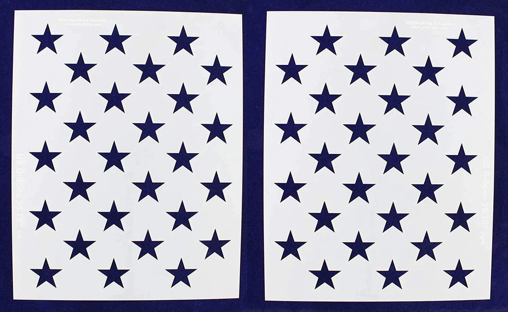 50 Star Field Stencils 2 Pc Set 14 Mil 25.75"L K283