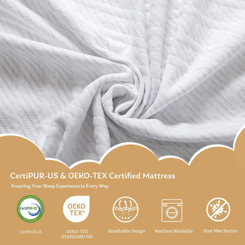 Twin Size Green Tea Gel Memory Foam Mattress P715449