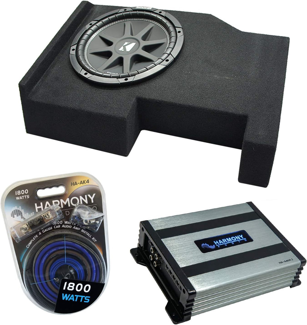 Compatible with 2014 - UP GMC Sierra Crew Cab Single 10 Sub Box Amp A86878