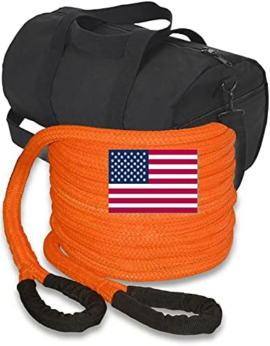 1 inch X 30 ft Safety Orange Kinetic Energy Recovery Rope W136017
